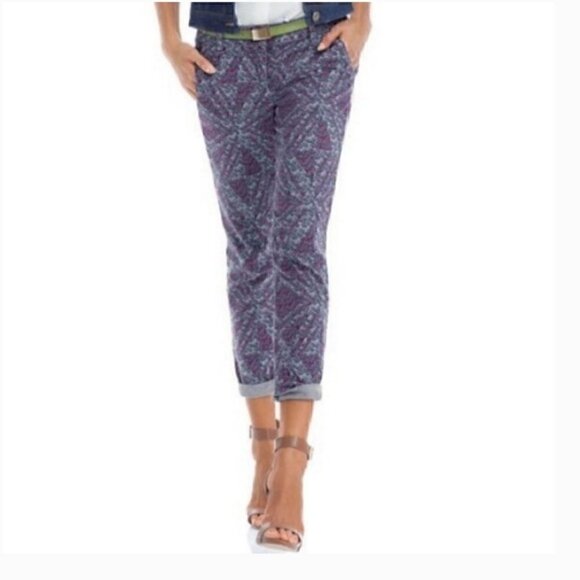 CAbi Palm Beach Print Crop Ankle Pants - Picture 1 of 6